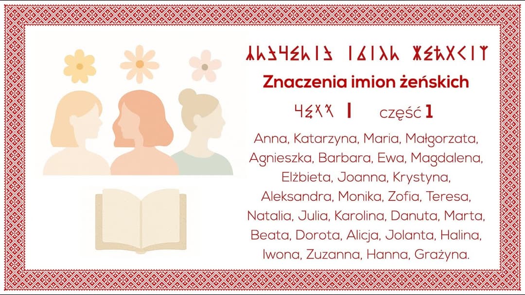 Miniatura nagrania: Znaczenia imion żeńskich. Część 1 - 🇵🇱 Rozmowy o Języku
