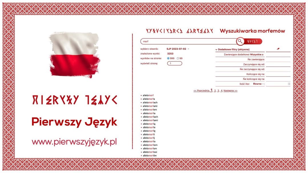 Miniatura nagrania: 🇵🇱 Rozmowy o Języku - O morfemach i wyszukiwarce morfemów.